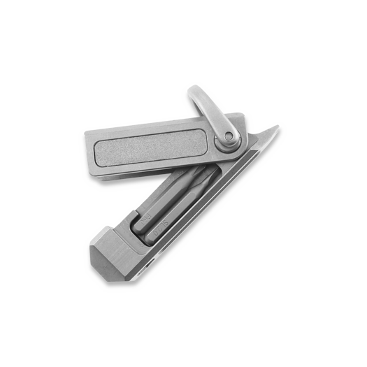 Logical Carry Ti-Capsule Titanium Screwdriver with Bits multitool, Stonewashed