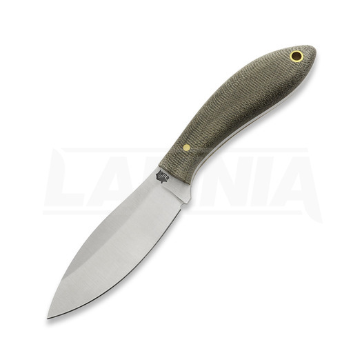 Couteau LT Wright Small Northern Hunter AEB-L, high flat, green micarta