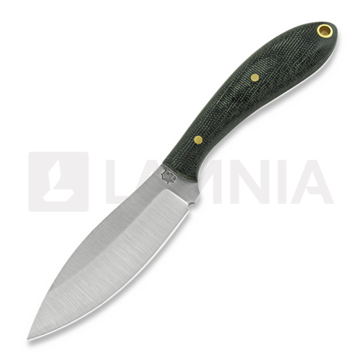 LT Wright Small Northern Hunter AEB-L kés, high flat, black micarta