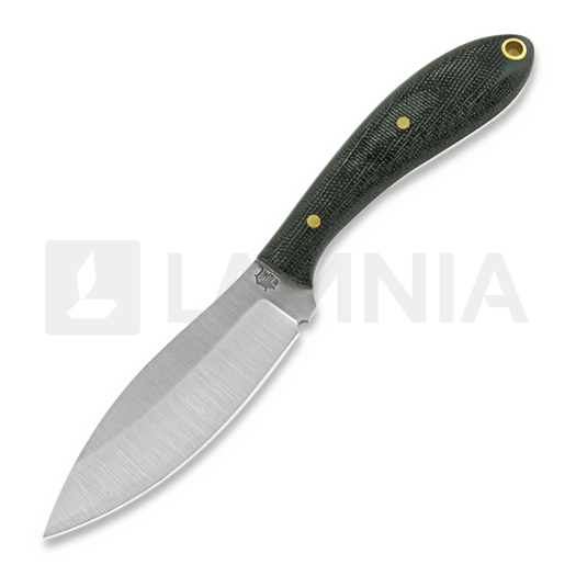 มีด LT Wright Small Northern Hunter AEB-L, high flat, black micarta