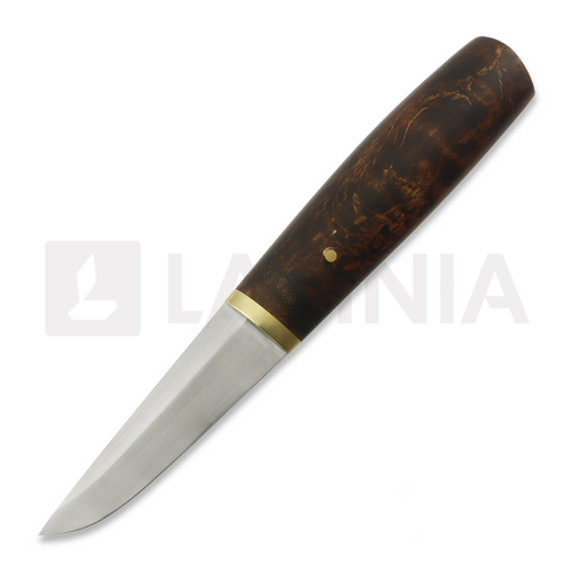 M.M Custom Knives Puukko 6, curly birch-80CRV2