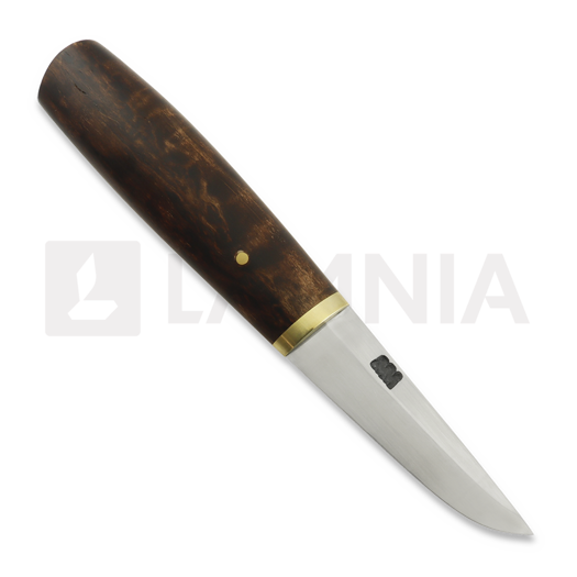 M.M Custom Knives Puukko 6, curly birch-80CRV2
