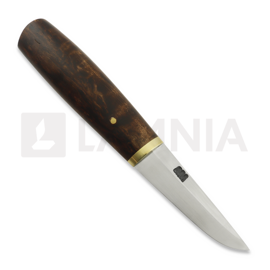 M.M Custom Knives Puukko 6, curly birch-80CRV2