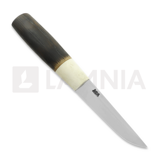 M.M Custom Knives Puukko, Burnt oak / moose antler