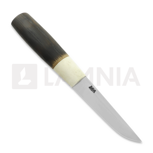 M.M Custom Knives Puukko, Burnt oak / moose antler