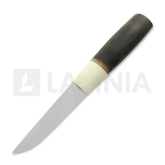 M.M Custom Knives Puukko, Burnt oak / moose antler