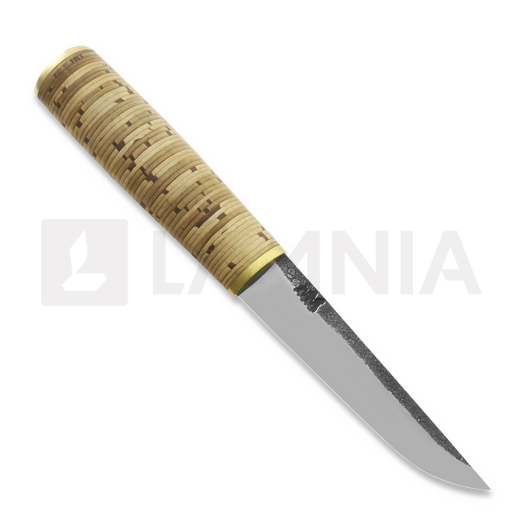 Couteau M.M Custom Knives Puukko, Curly birch, deer antler
