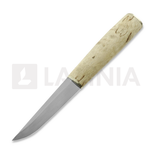 M.M Custom Knives Puukko, Curly birch / nickel silver