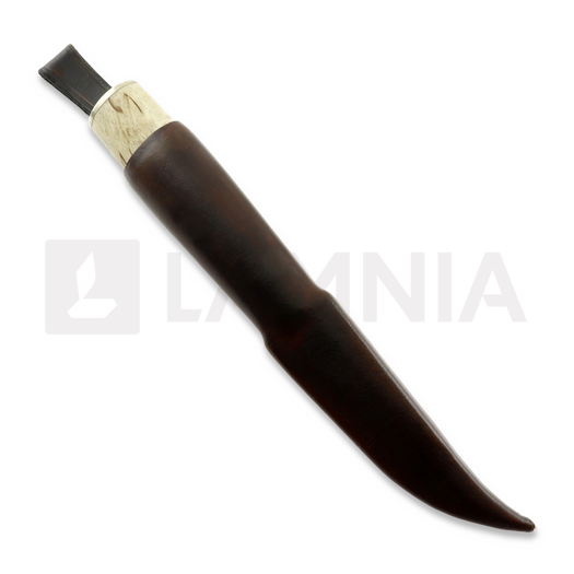 M.M Custom Knives Puukko, Curly birch / nickel silver