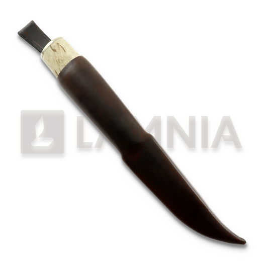 M.M Custom Knives Puukko, Curly birch / nickel silver