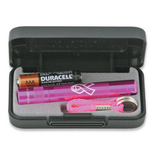 Lanterna Mag-Lite Solitaire Single AAA Cell, Breast Cancer Ribbon