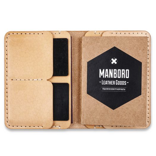 Manboro Passport Wallet, Tan