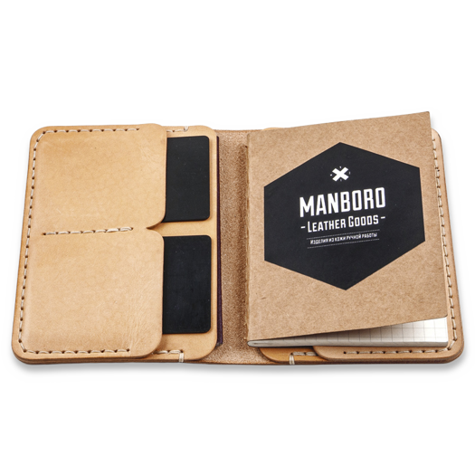 Manboro Passport Wallet, Tan