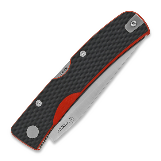 Coltello pieghevole Manly Peak CPM-154 Two Hand Opening, rosso