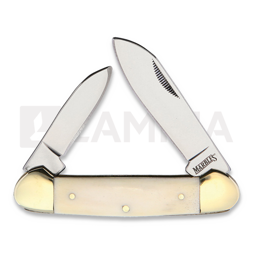 Marbles Canoe White Smooth Bone foldekniv
