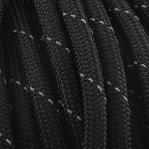 Marbles Paracord 550, Black/Grey Reflective 30,5m