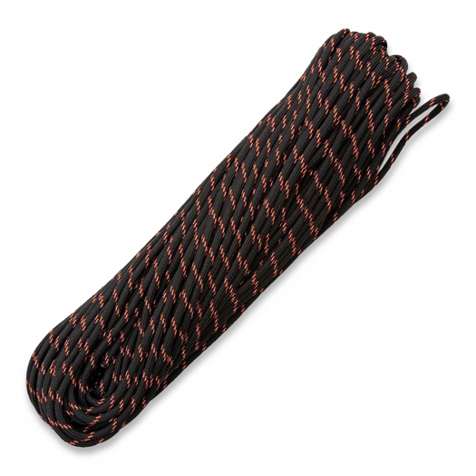 Marbles Paracord 550, Black/Orange Reflective 30,5m