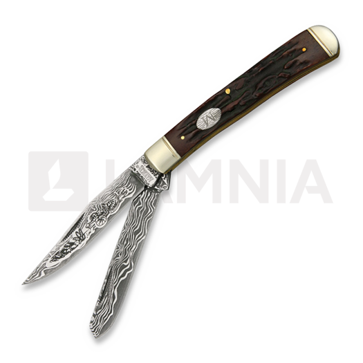 Marbles Trapper Etched Damascus Series fällkniv