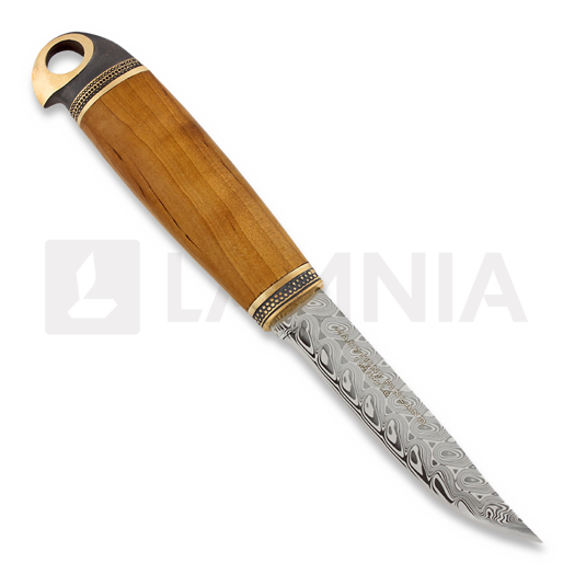 Marttiini Damascus Bird finske kniv, bronze 557012W