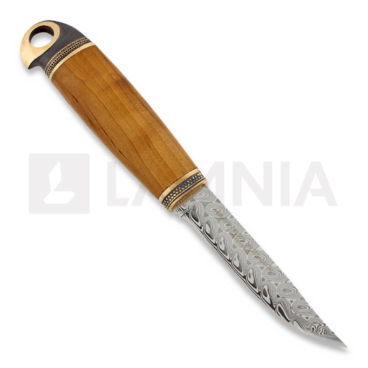 Marttiini Damascus Bird finsk kniv, bronze 557012W
