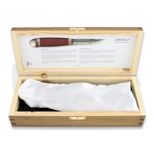 Marttiini Damascus Bird finske kniv, bronze 557012W