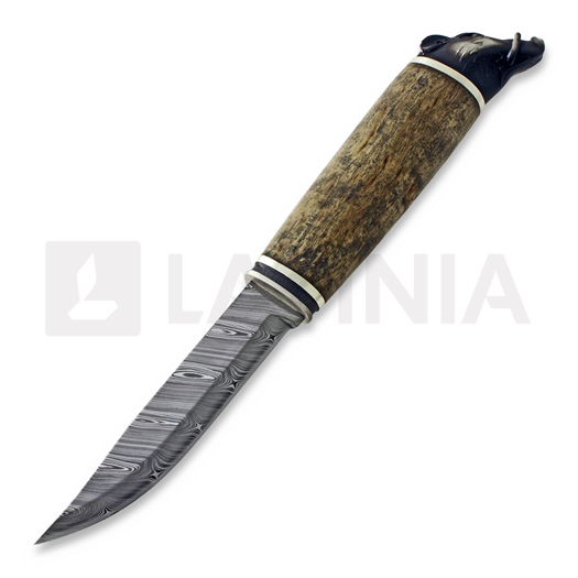 Marttiini Wild Boar Silver Damascus LAMNIA EDITION ナイフ 546016W