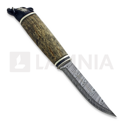 Marttiini Wild Boar Silver Damascus LAMNIA EDITION peilis 546016W