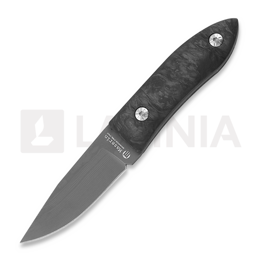 Нож Maserin AM22, Damascus, Fat Carbon, чёрный