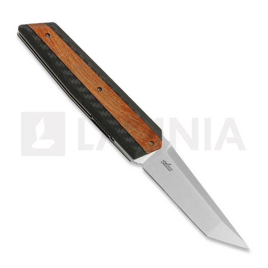 Maserin AM4 folding knife, pink burl