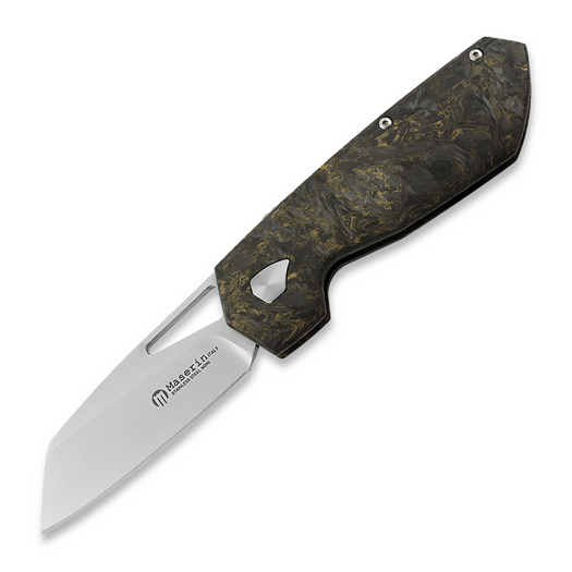 Maserin FOLDING KNIFE,M390-GOLD FAT CARB.HD