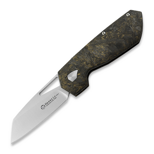 Maserin FOLDING KNIFE,M390-GOLD FAT CARB.HD