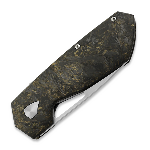 Maserin FOLDING KNIFE,M390-GOLD FAT CARB.HD
