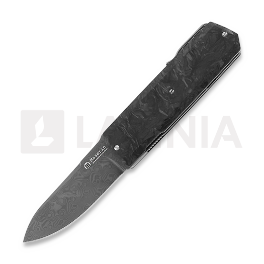 Maserin Silver Damascus kääntöveitsi, musta