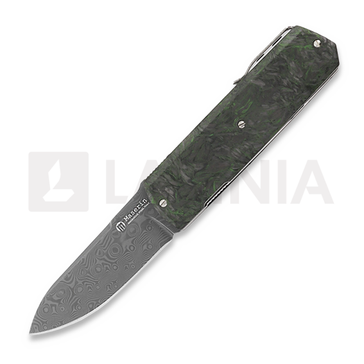 Maserin Silver Damascus סכין מתקפלת, ירוק