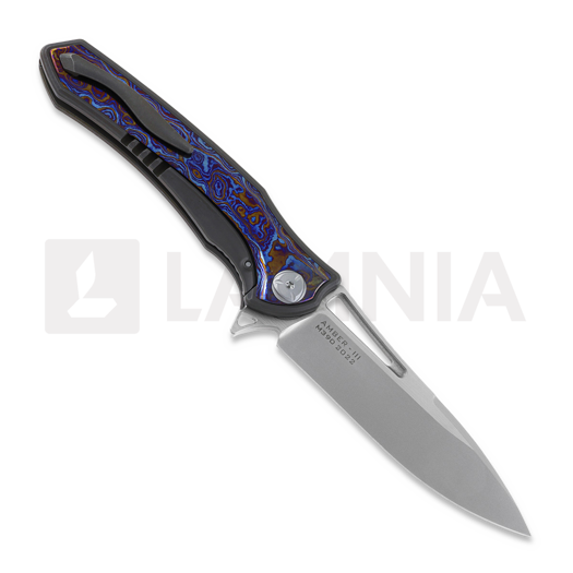 Maxace Amber-3 sulankstomas peilis, timascus