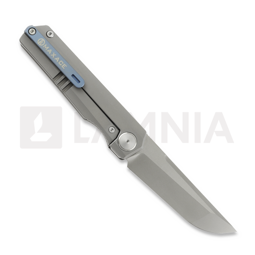 Maxace Baby Racoon Dog kääntöveitsi, Smooth Titanium