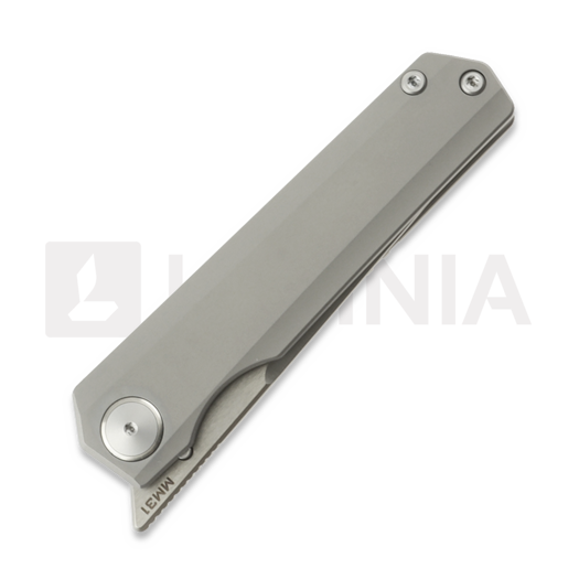 Maxace Baby Racoon Dog kääntöveitsi, Smooth Titanium