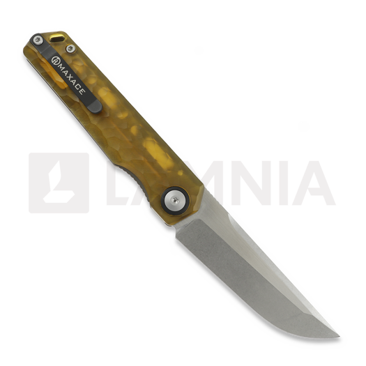 Maxace Baby Racoon-V 折叠刀, Amber PEI