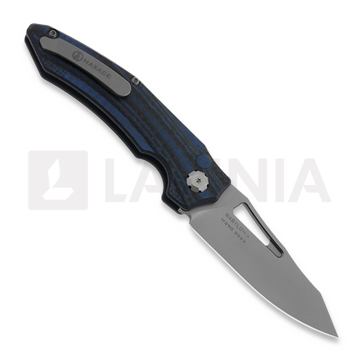 Maxace Babylon 2 sulankstomas peilis, Carbon Fiber, mėlyna