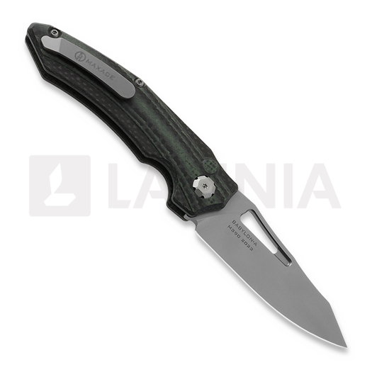N&oacute;ż składany Maxace Babylon 2, Carbon Fiber, zielona