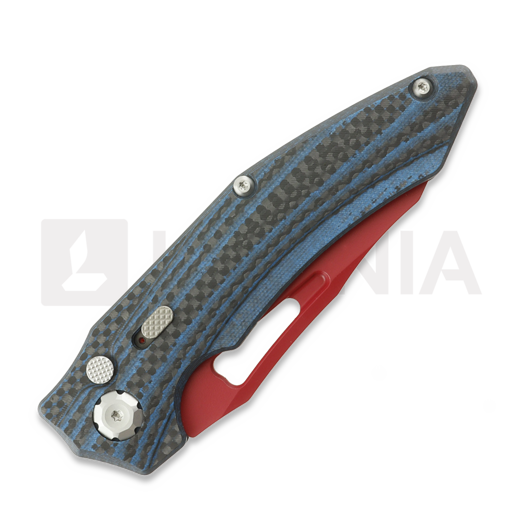 Maxace Babylon-A 折叠刀, Blue Carbon Fiber, Red Cerakote