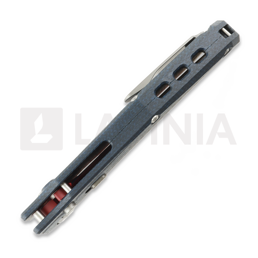 Maxace Babylon-A 折叠刀, Blue Carbon Fiber, Red Cerakote