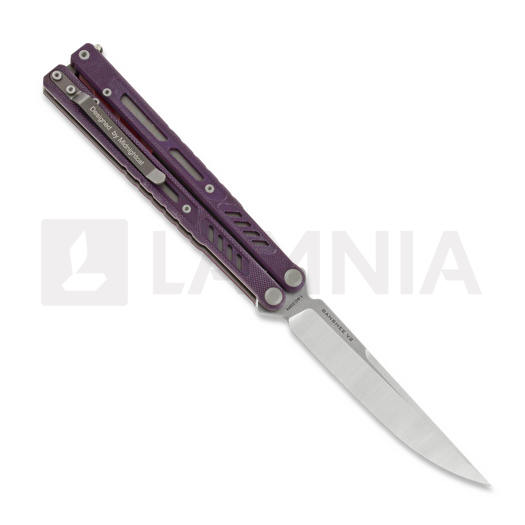 Maxace Banshee 2 balisong kniv, lila