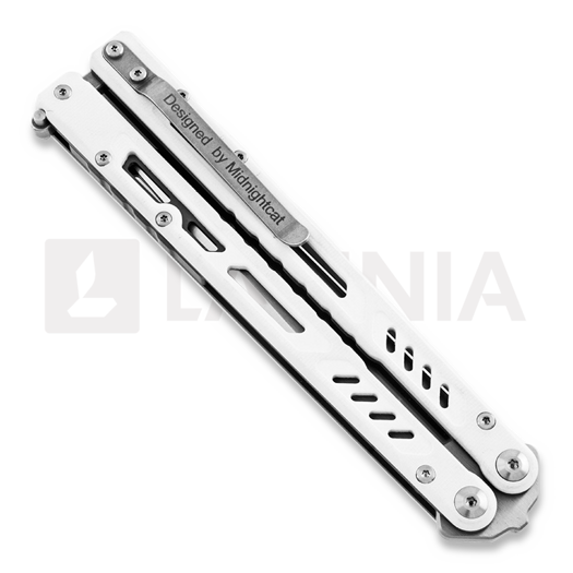 Navaja mariposa Maxace Banshee Tanto, satin, blanco