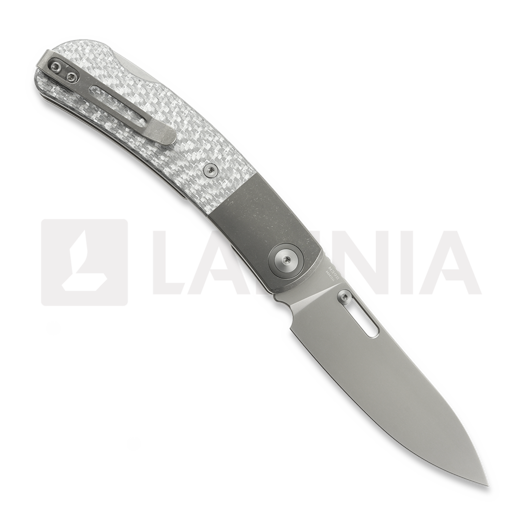 Maxace Beetle 2.0 sulankstomas peilis, Titanium & Silver Carbon Fiber