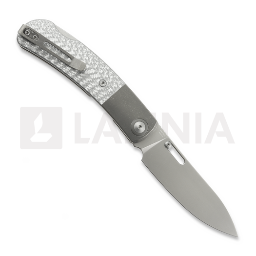Maxace Beetle 2.0 kääntöveitsi, Titanium & Silver Carbon Fiber