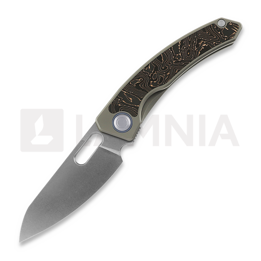 Skladací nôž Maxace Black Mirror, Grey Handle CF Inlay