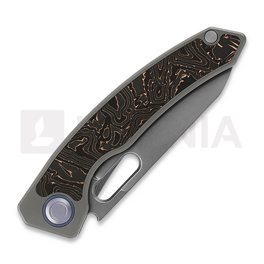 Maxace Black Mirror kääntöveitsi, Grey Handle CF Inlay