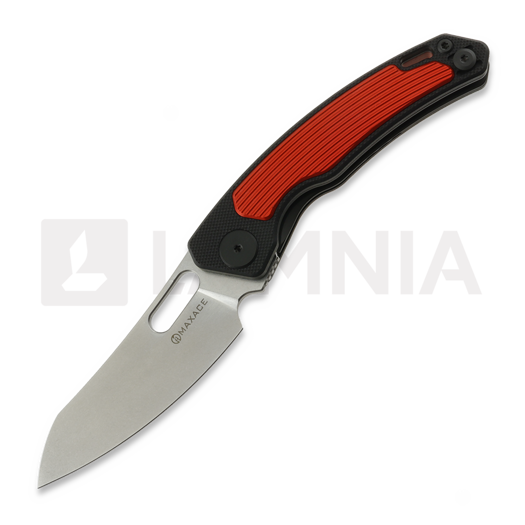 Saliekams nazis Maxace Black Mirror S, Black G-10 & Red Aluminum