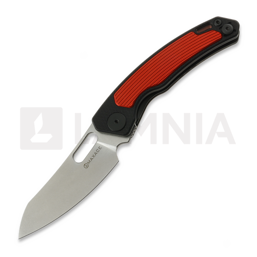 Saliekams nazis Maxace Black Mirror S, Black G-10 & Red Aluminum